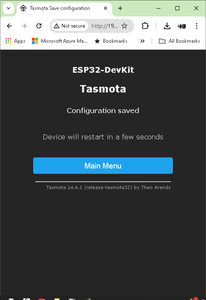 Configuration Changes in Tasmota
