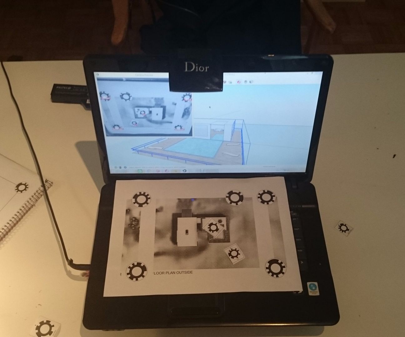 edddison interactive presentations with a webcam + mirror