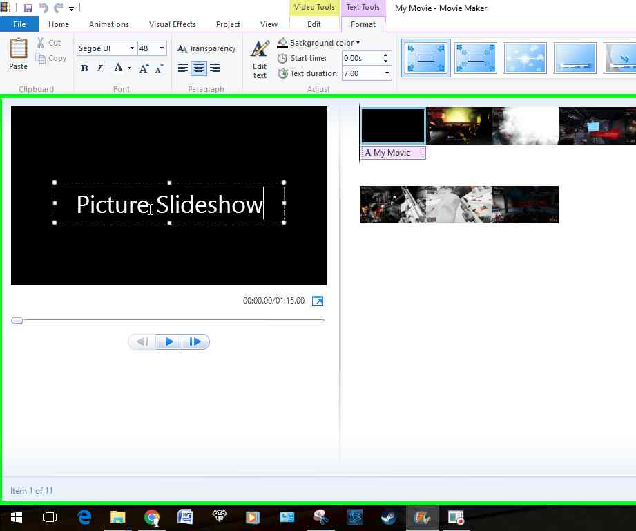 Creating a Slideshow With Windows Movie Maker