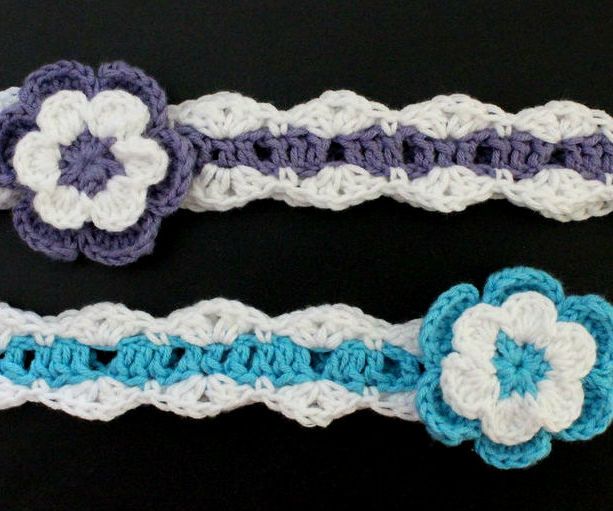 Lavender Crochet Flower Headband