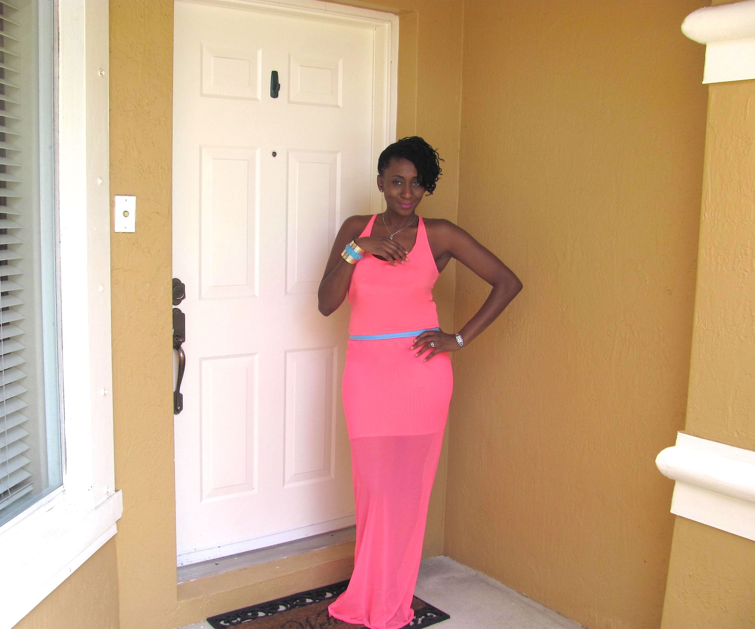 DIY: Sheer Paneled Racer Back Dress