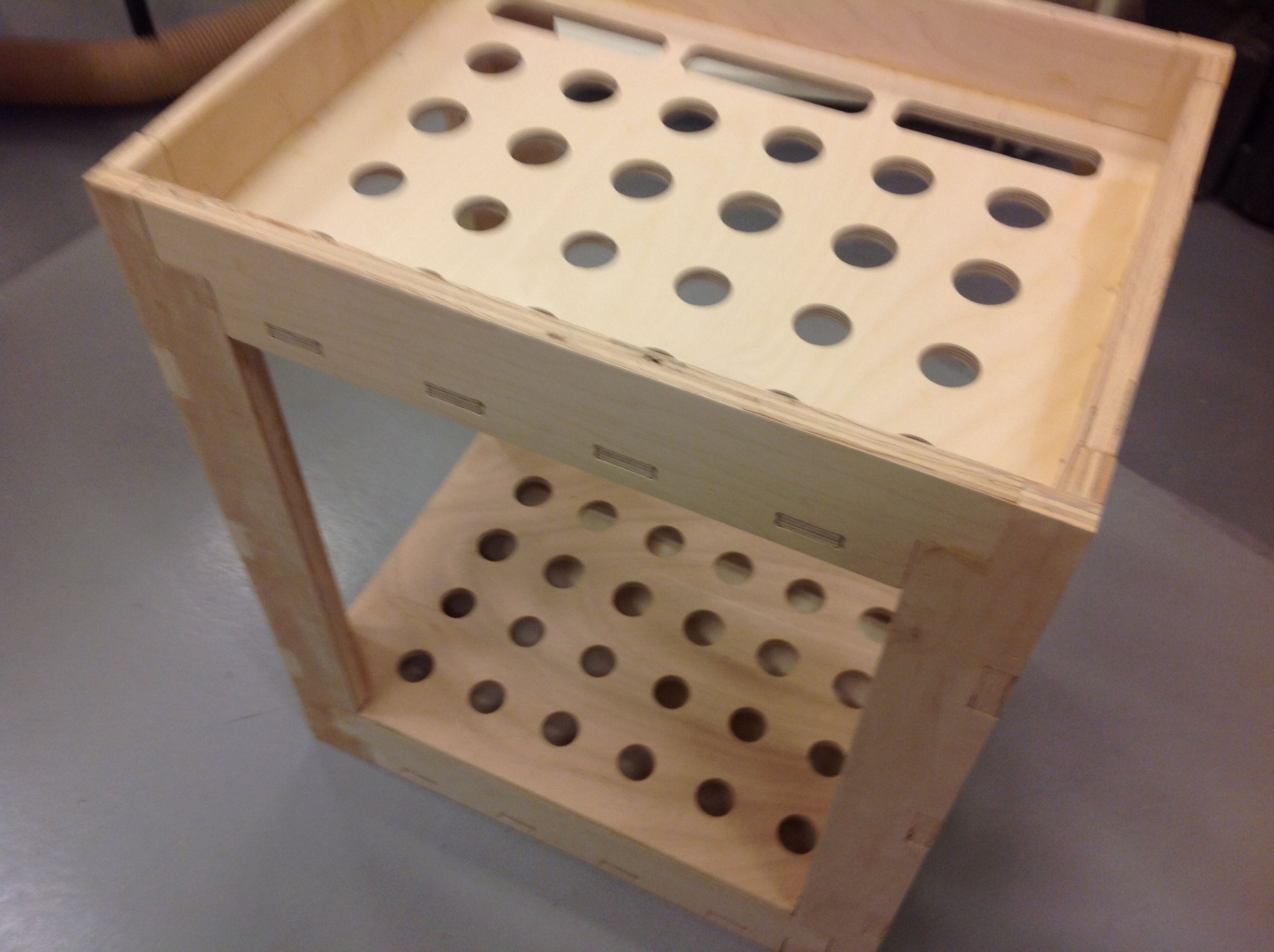 Long Tool Organizer Cart Made With CNC-plywood -Brooms, Rakes, Shovels...