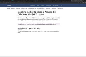 Downloading the ESP32 Board Manager