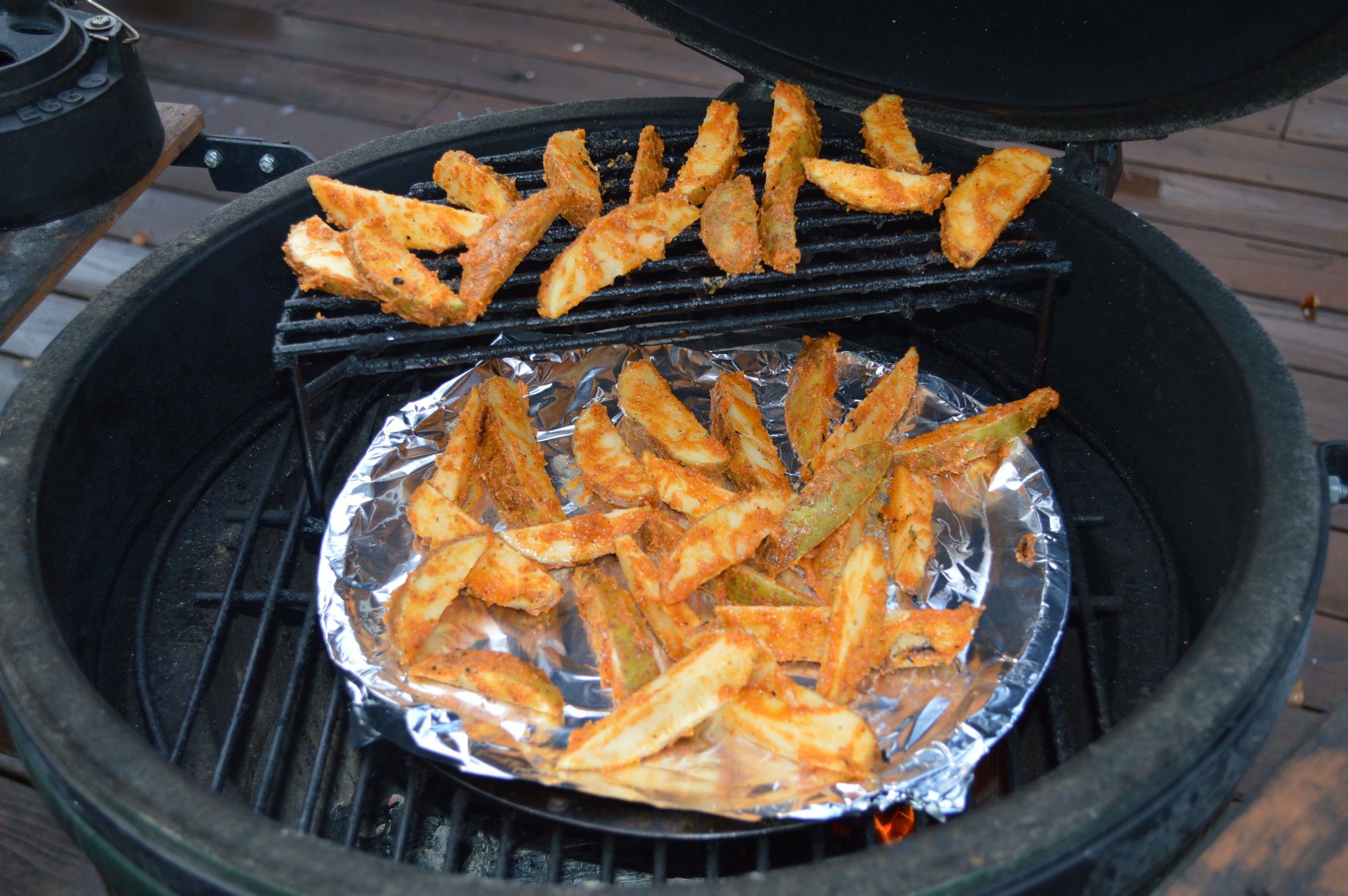 No Fry French Fried JoJo Potato's Done on the Grill 5 Steps