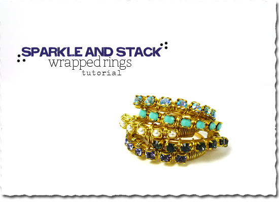 Sparkle and Stack Wrapped Rings