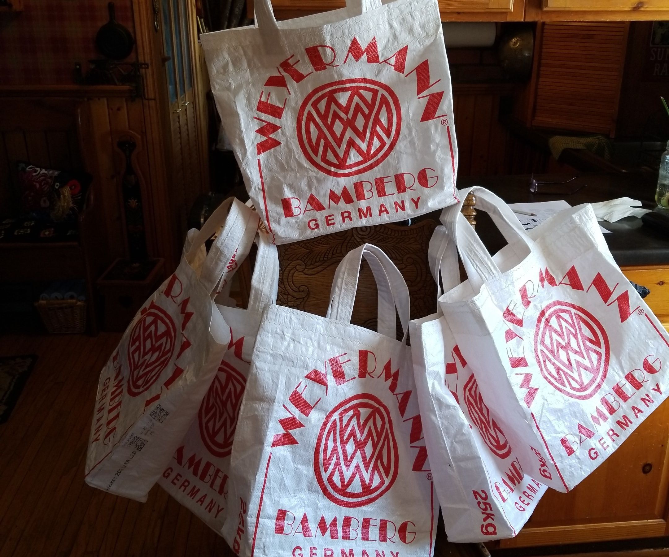 Shopping Bags From Brewers Malt Sacks