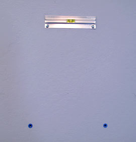 Install Flush Mount for Canvas and Anchors for Molly Bolts to Hold the Wood Board on Which Picture Frames Will Hang