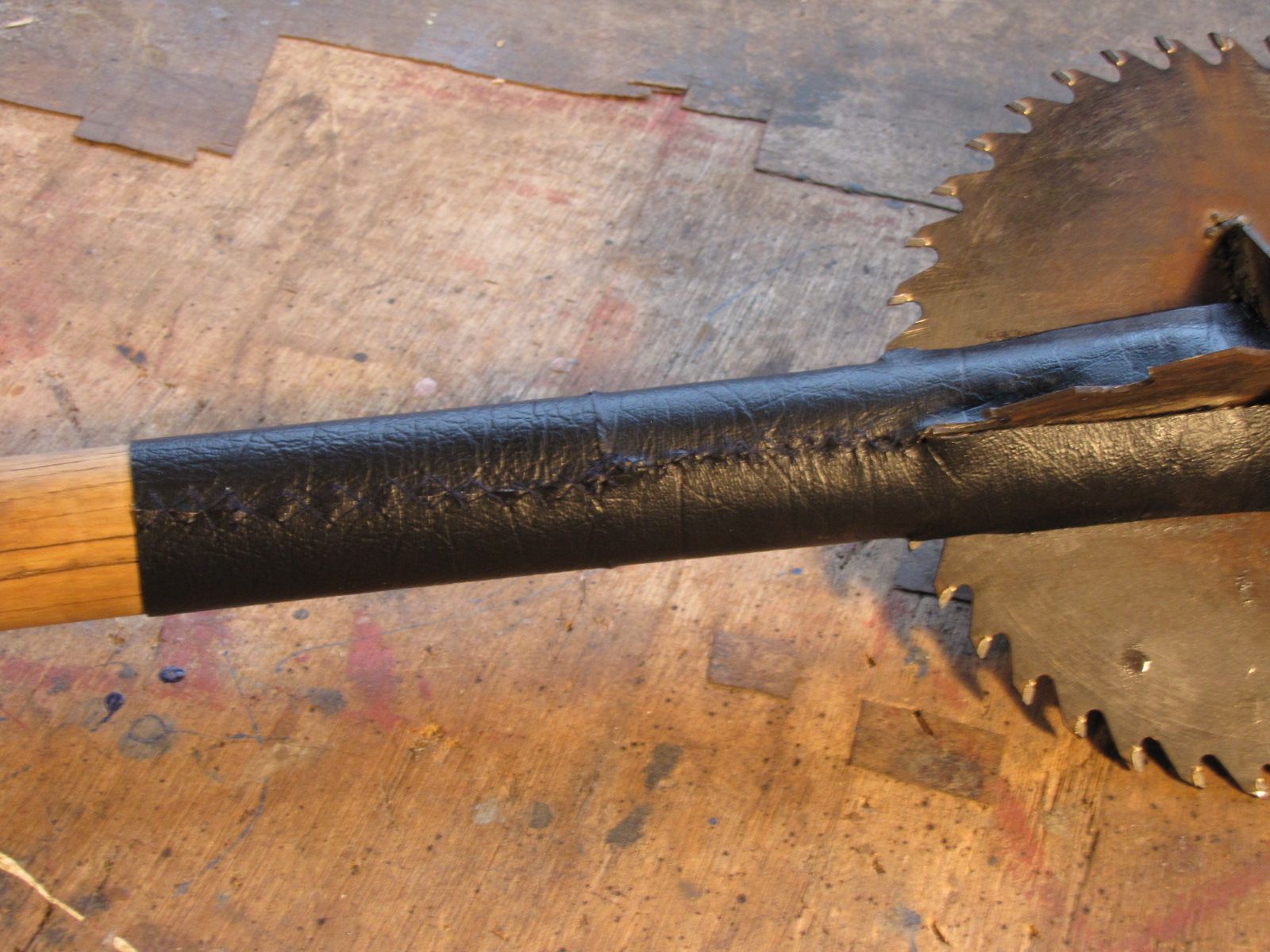 SawBlade Axe 4 Steps Instructables