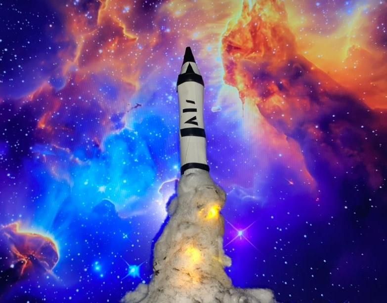 LED Launch Rocket: a Glowing Liftoff Diorama From Everyday Materials