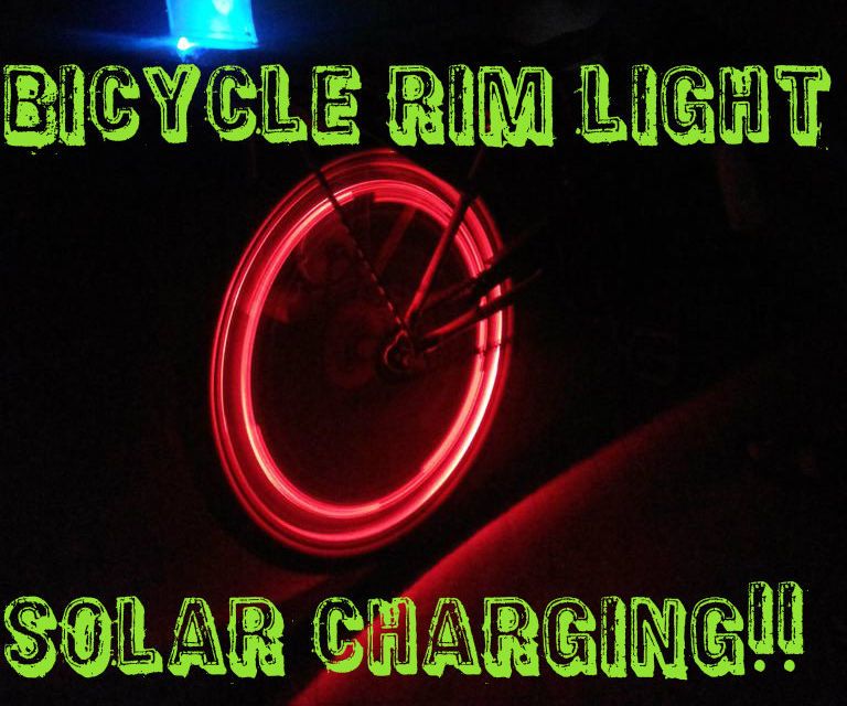  Rim Light for Bicycle --- With Solar Charging  