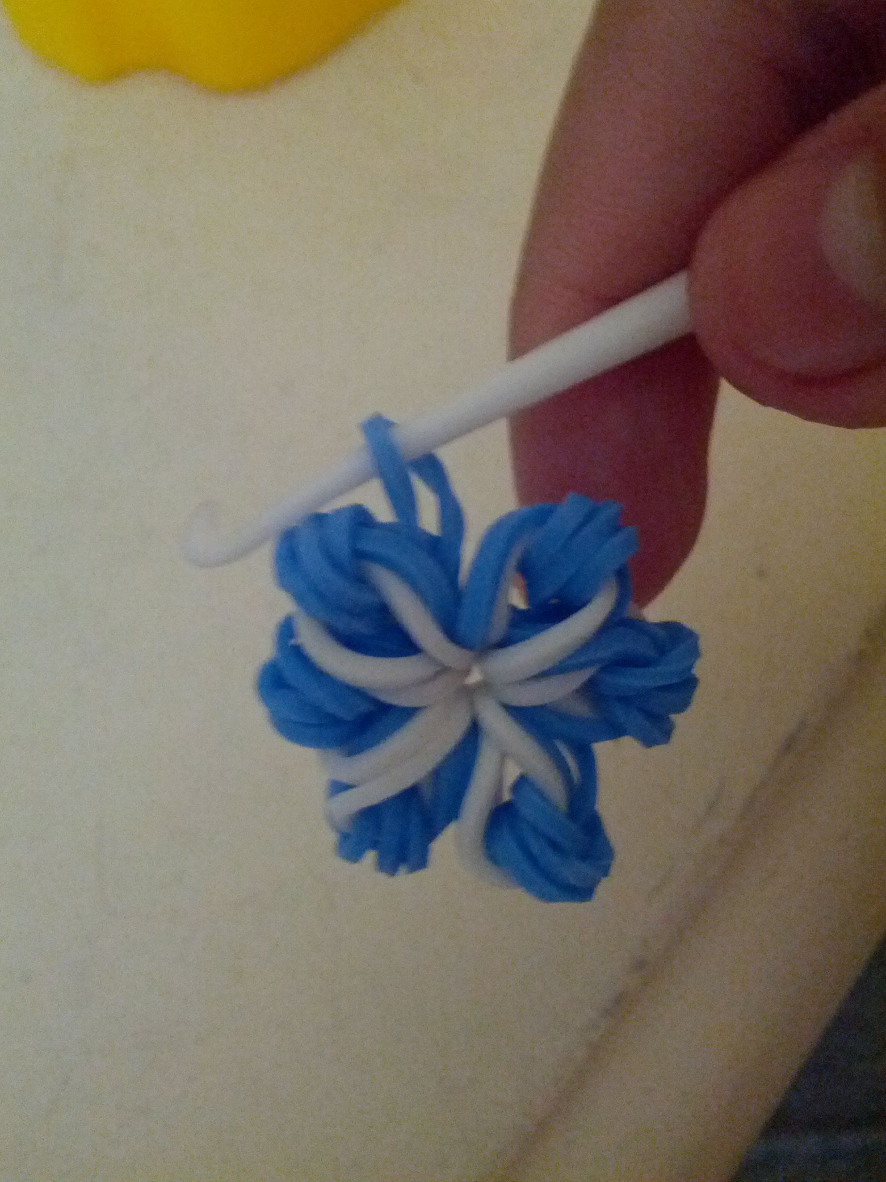 How to Make a Rainbow Loom Snowflake Charm Using Only a Hook