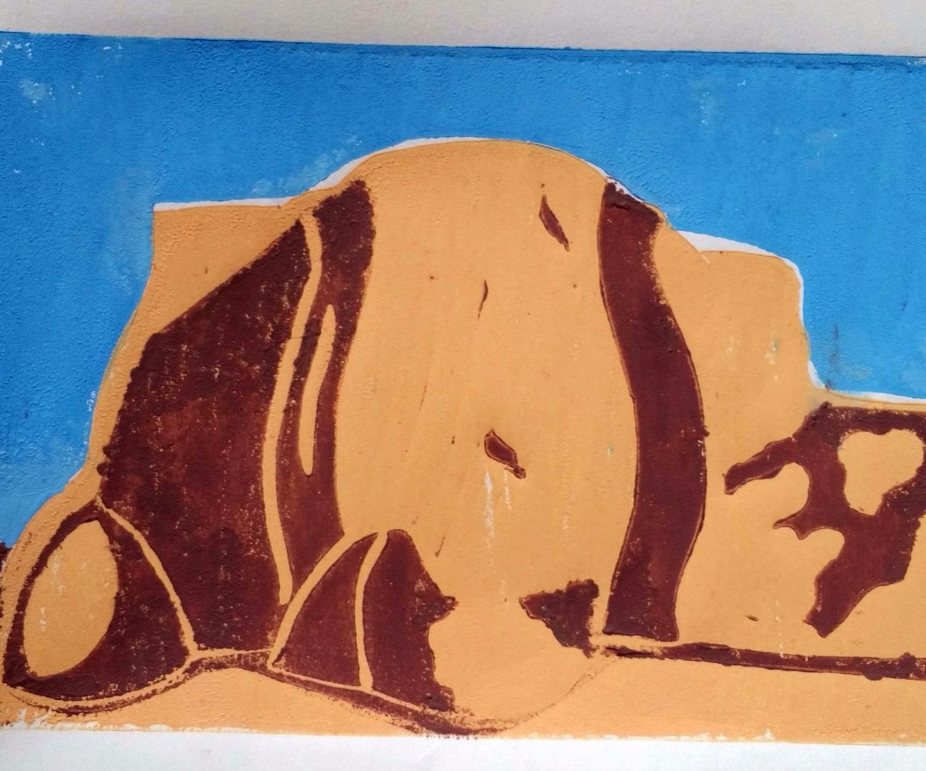 Color Linoleum Print Using Multiple Blocks