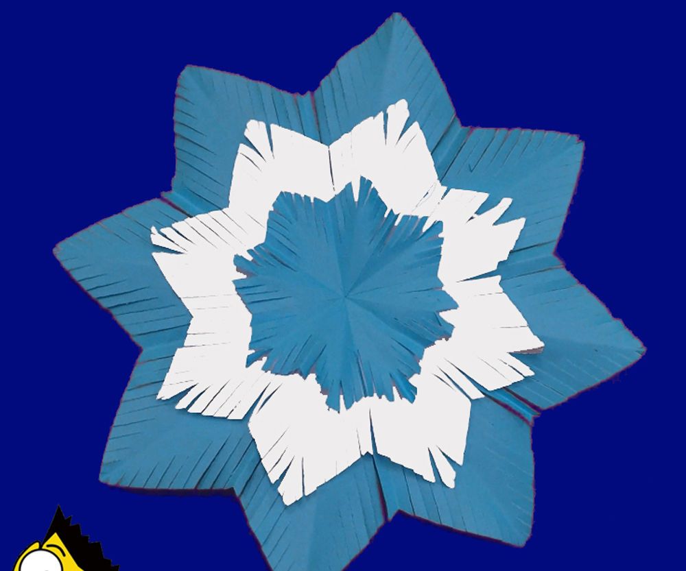 3D Paper Snowflake Tutorial - Origami BEST #origami