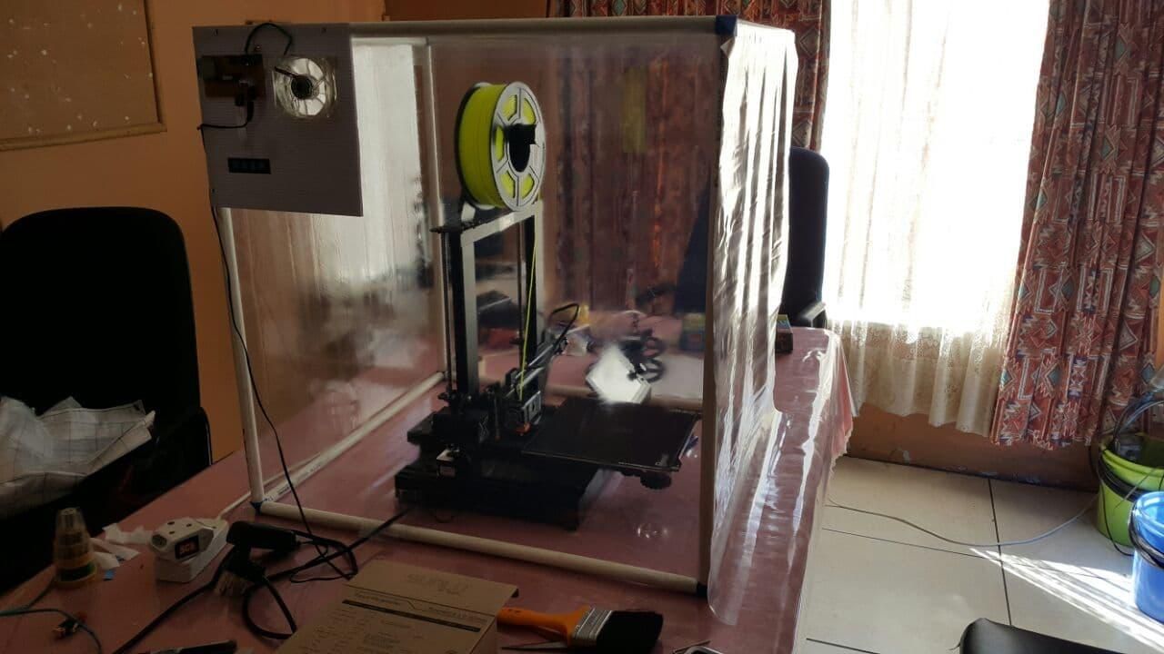 Enclosure for 3D Printer From PVC Pipe