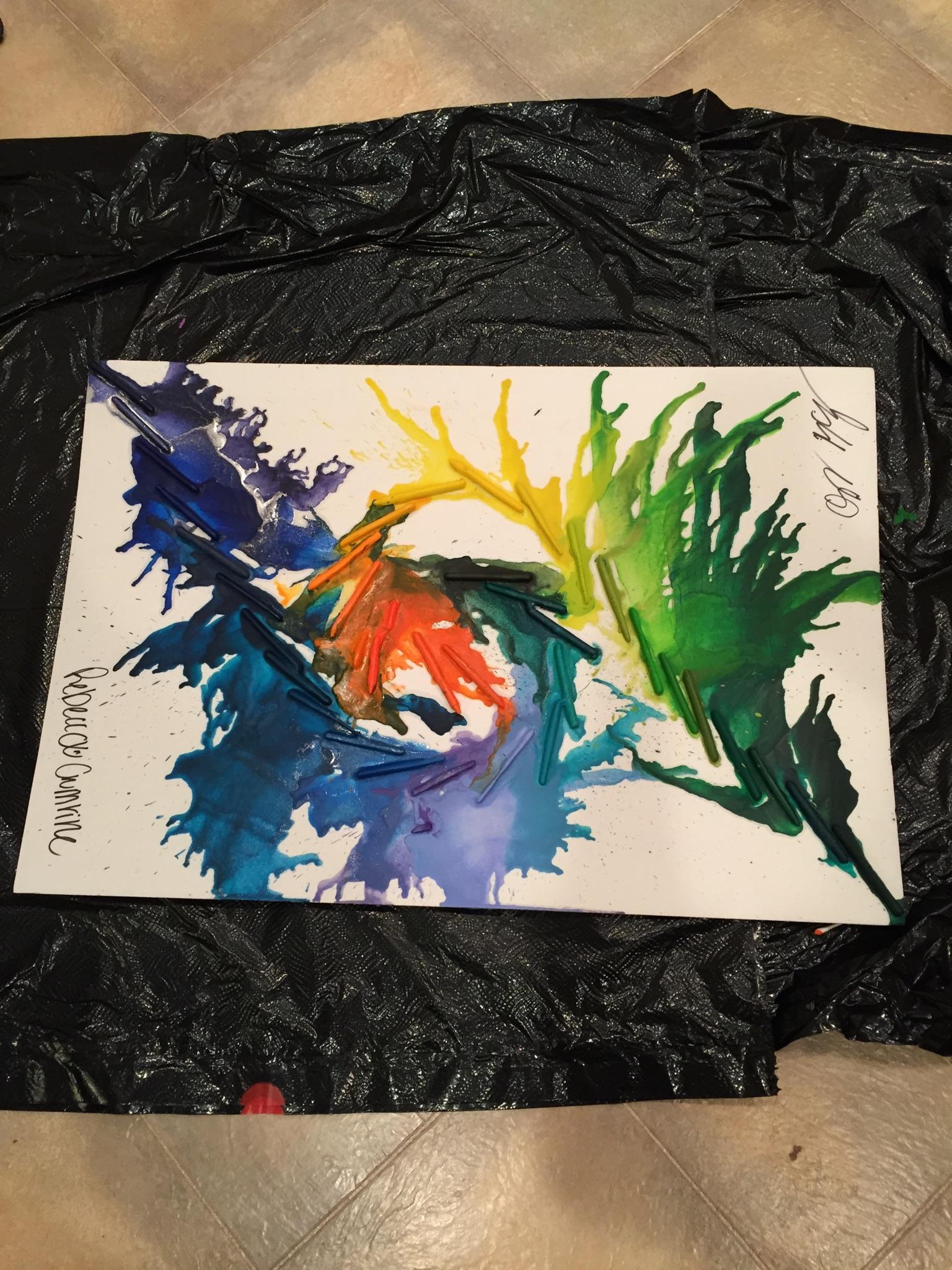 melted crayon forces