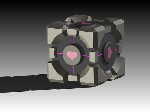 3D Companion Cube.  Its Time to Fire Up Inventor and Make My Own Companion Cube.