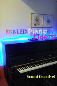 Sound Reactive RGB LED Piano Lights!