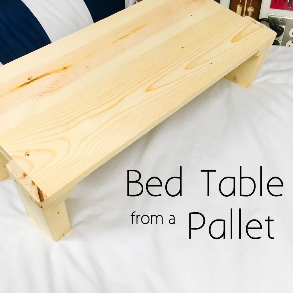 Bed Table From a Pallet - Image 1