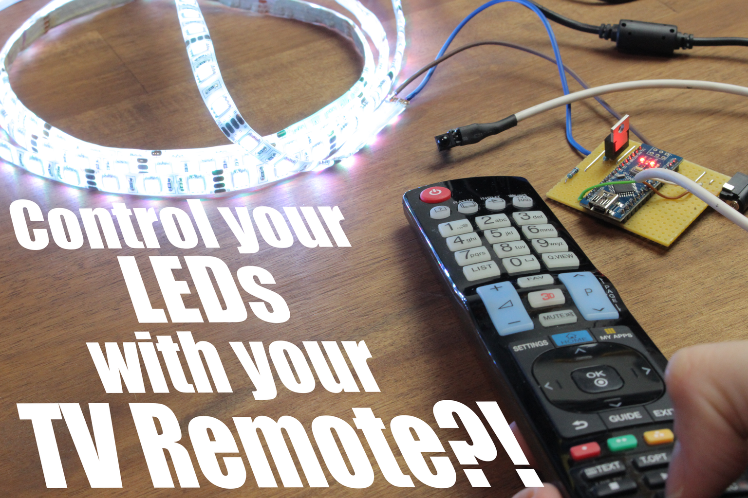 Led lights connected to tv remote deals