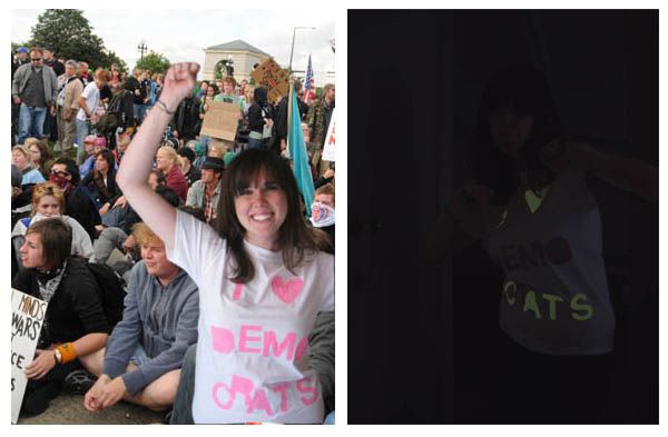 Take Your Catz to the Club with You aka Secret Message Political TShirt