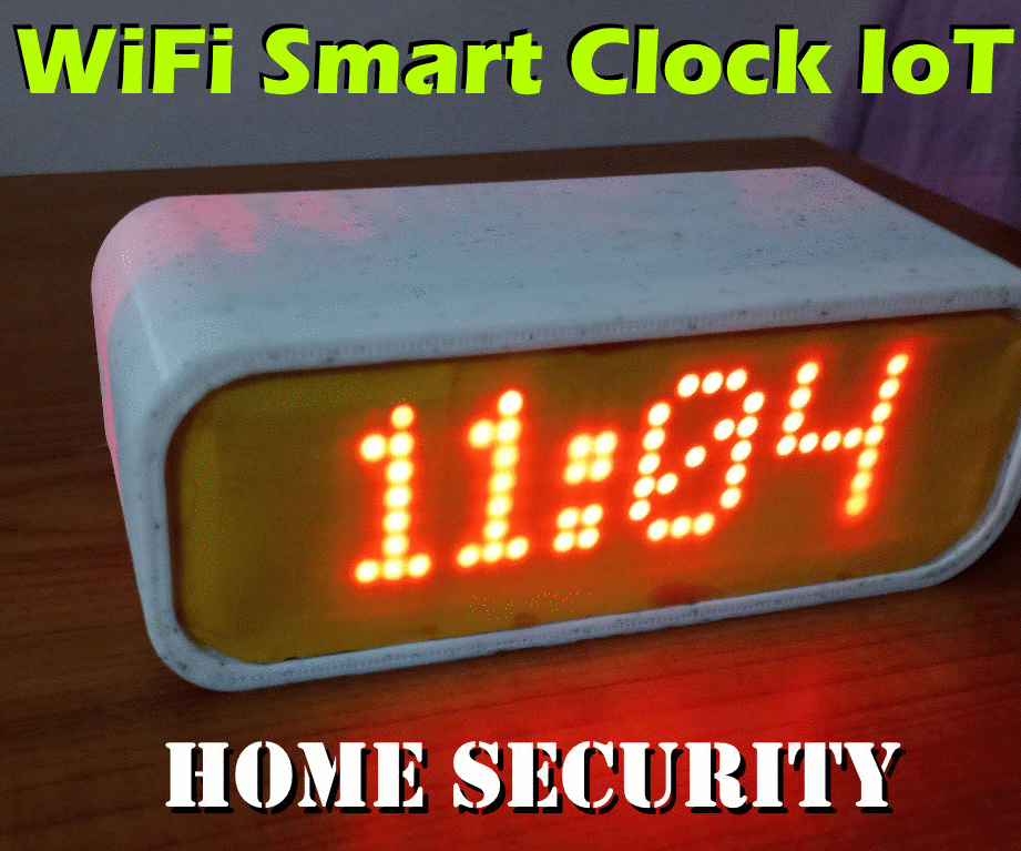 Home Security Smart Clock IoT Emergency App Notification