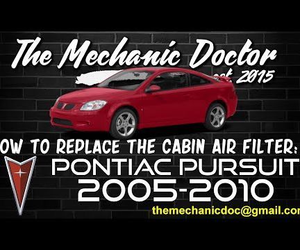 How to Replace the Cabin Air Filter : Pontiac Pursuit 2005-2010. 