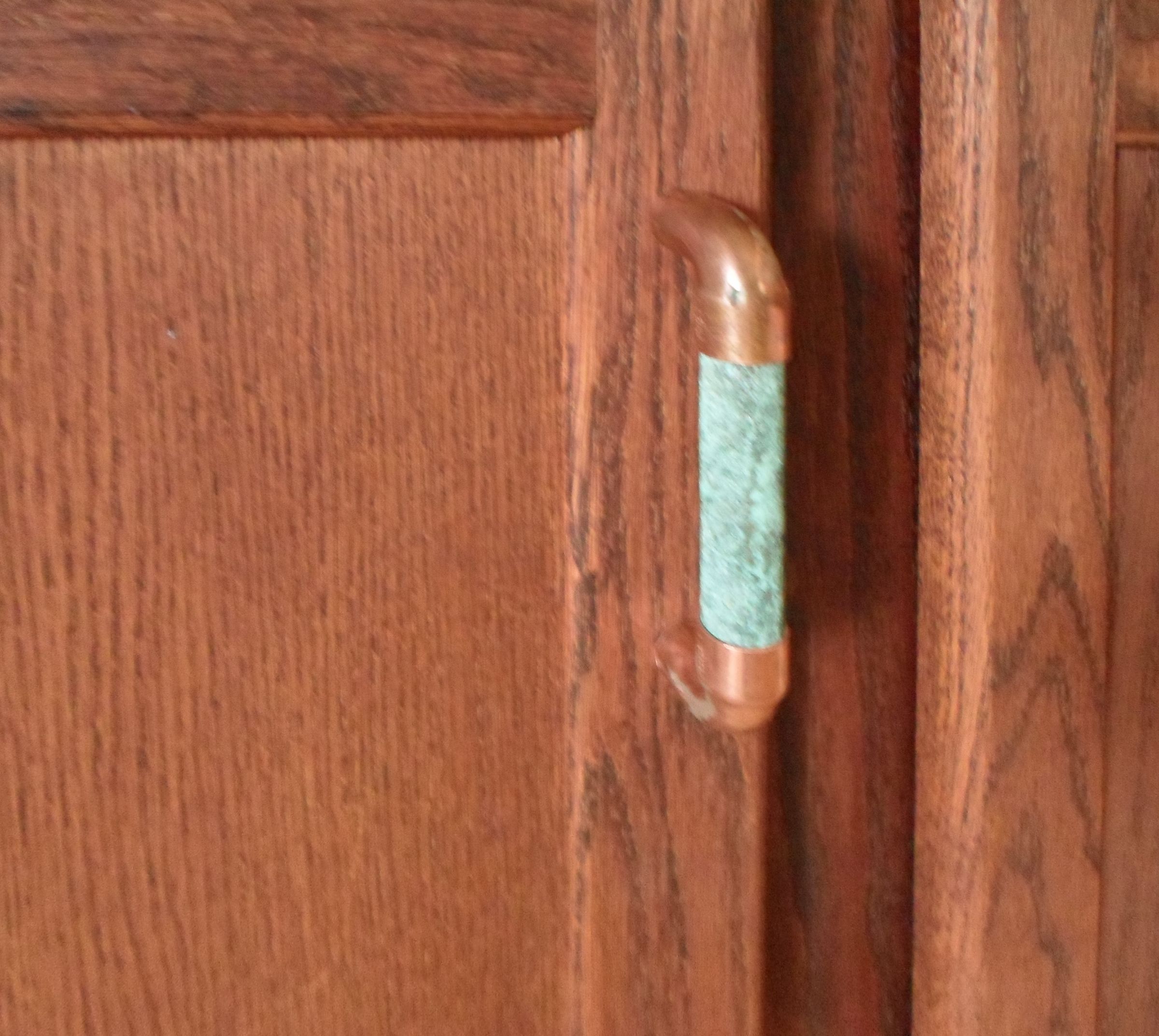 Simple Custom Copper Drawer and Door Pulls