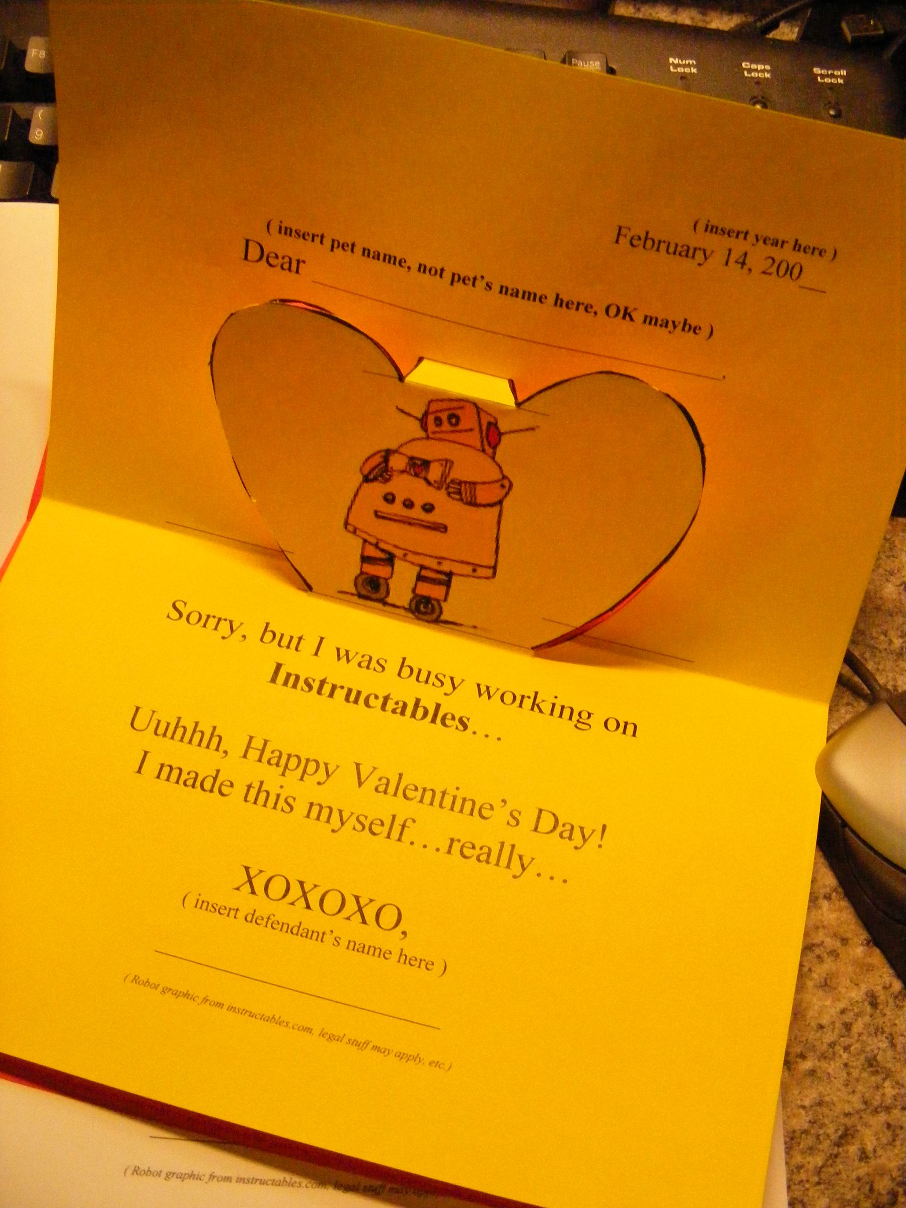 RoboHeart Valentine's Day Card