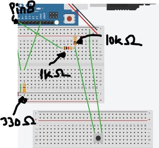 The Push Button, LED Resistor, and Power