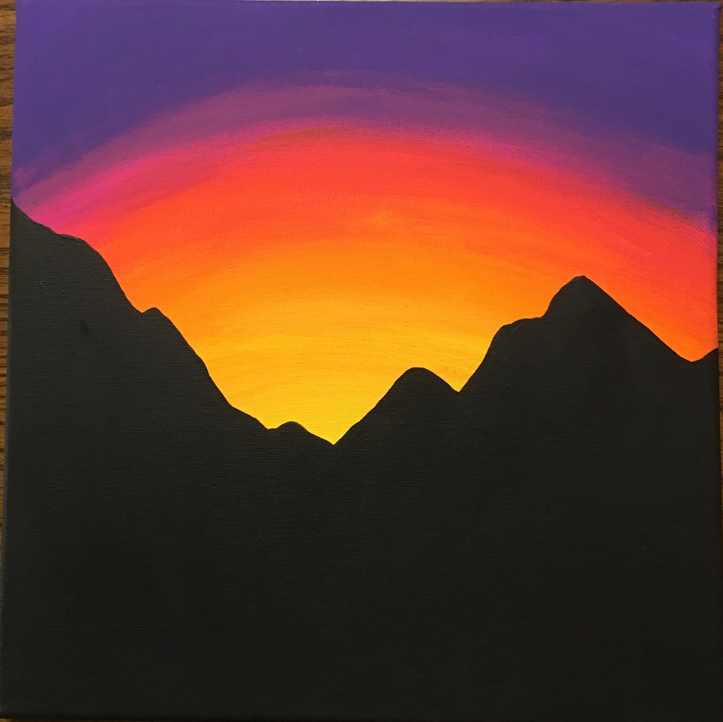 Paint a Mountain Sunset (for Beginners) : 10 Steps (with Pictures ...