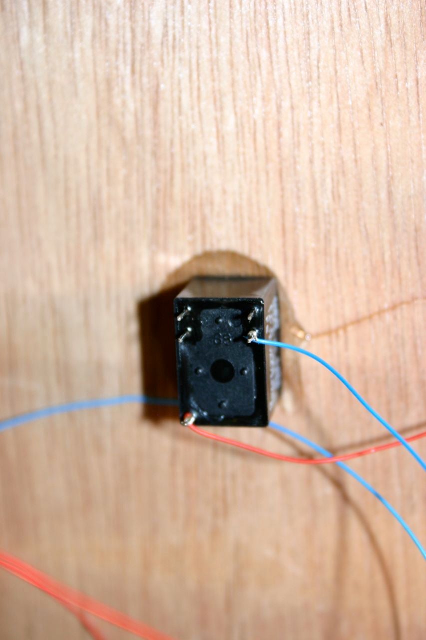 Attach the "play" Button Wires From the Module to the Relay (N.O. Contact)