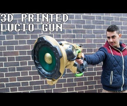 Lucio Gun 3D Printed With Real Speakers From Overwatch