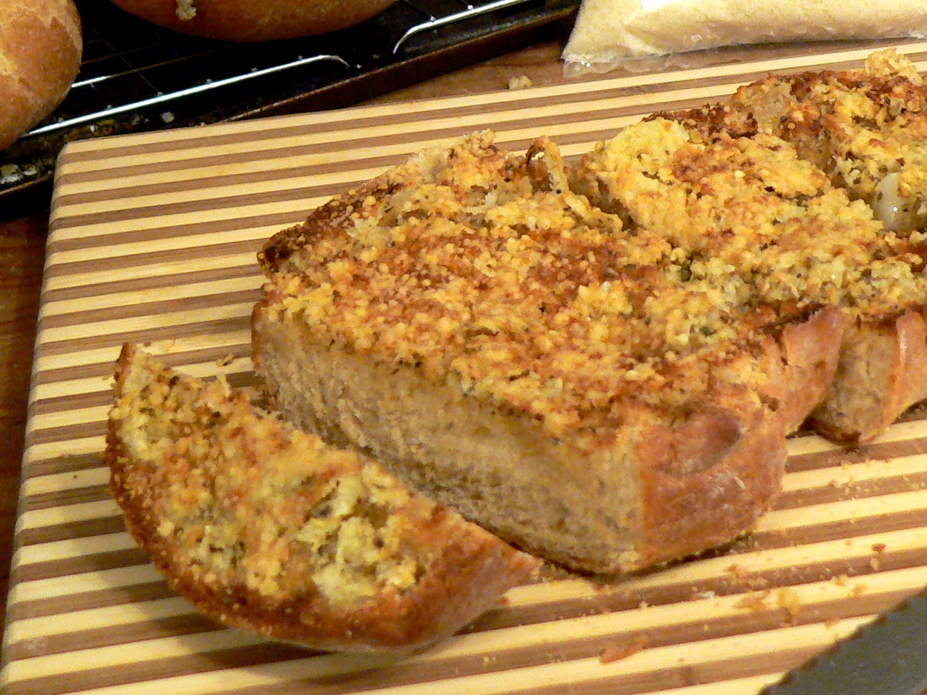 Garlic Beer Bread with Laser Cut Flour Stencil