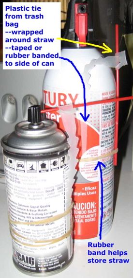 Aerosol Can Straw Holder