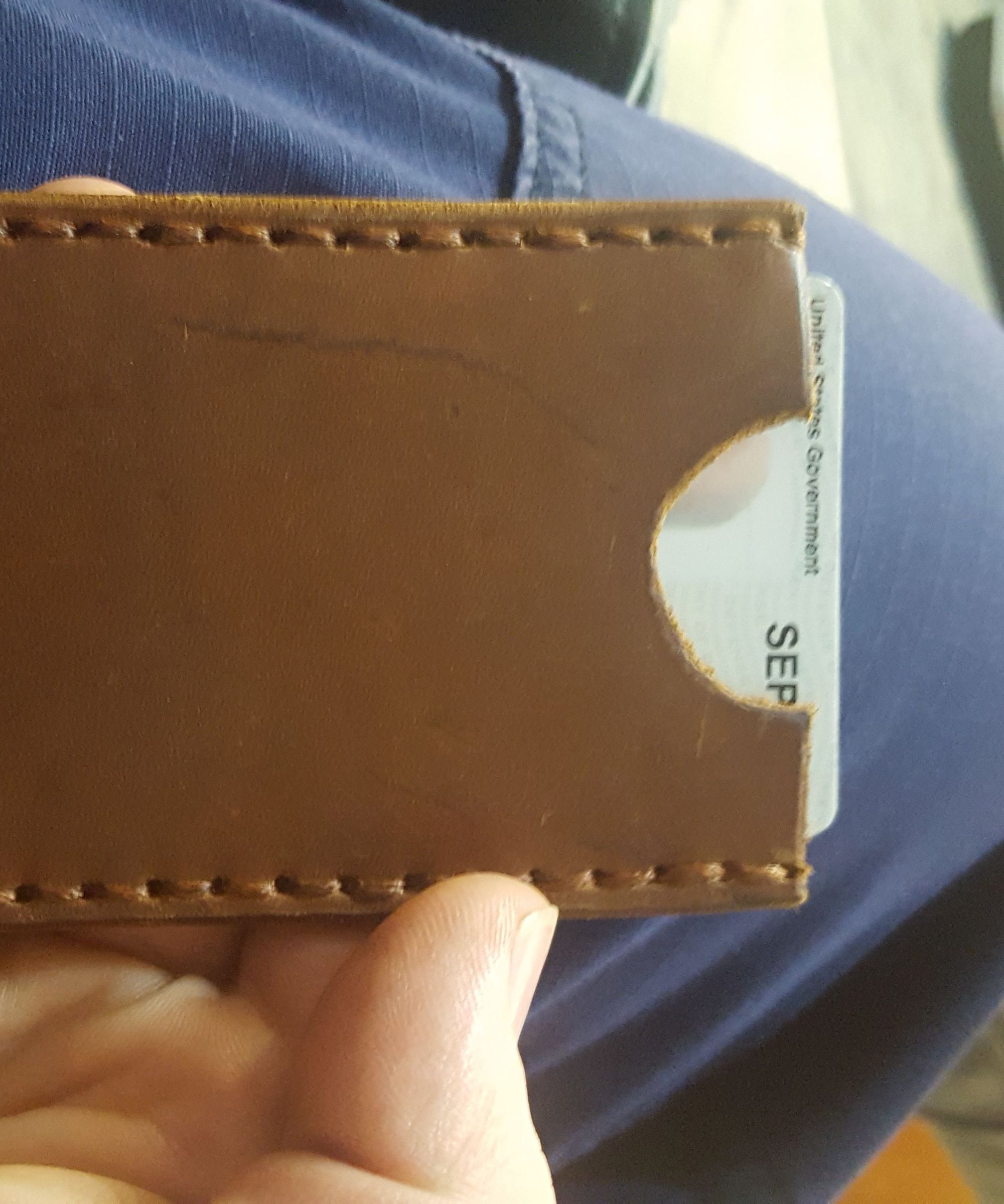Leather ID/Credit Card Slip Sleeve