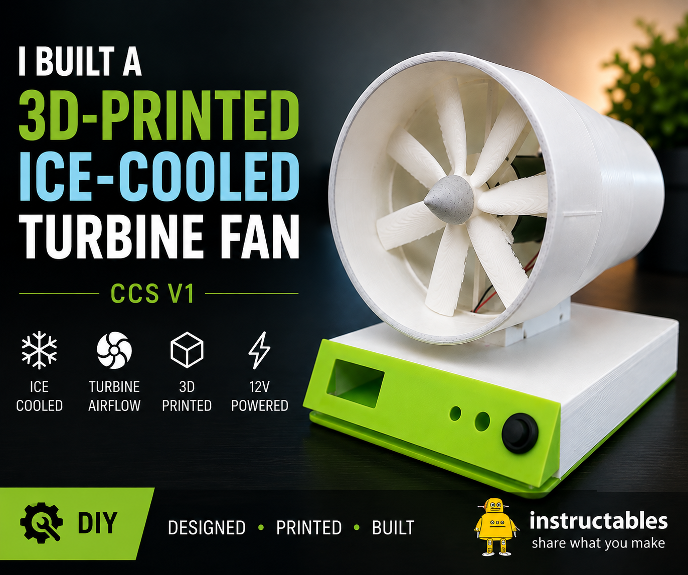 I Built a 3D-Printed Ice-Cooled Turbine Fan