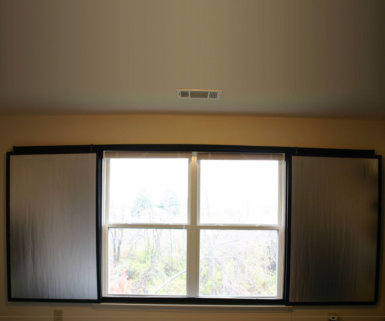 "Barn Door" Style Insulating Blackout Shade for Apartements