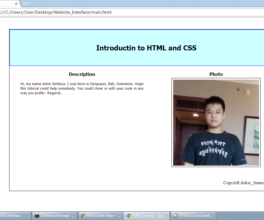 Introduction to HTML and CSS