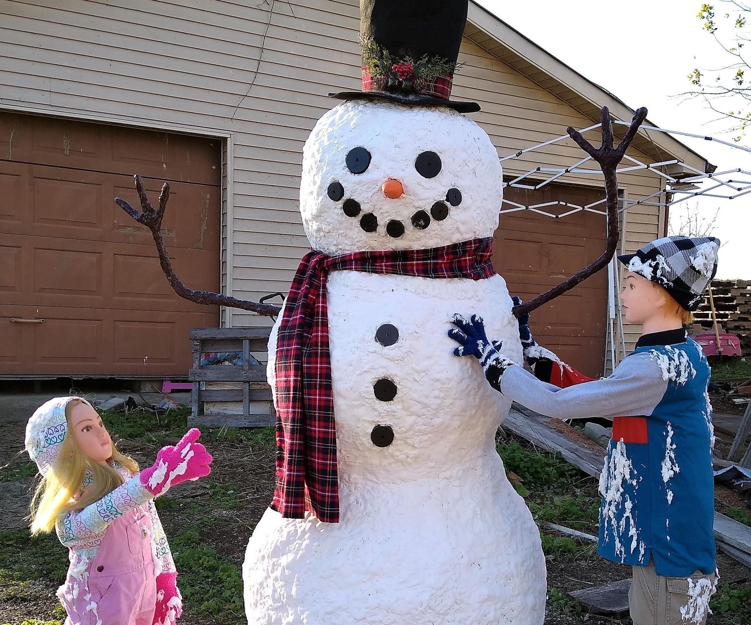 Spray Foam Snowman