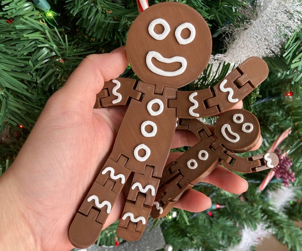 3D Print Articulated Gingerbread Man + Articulated Joint