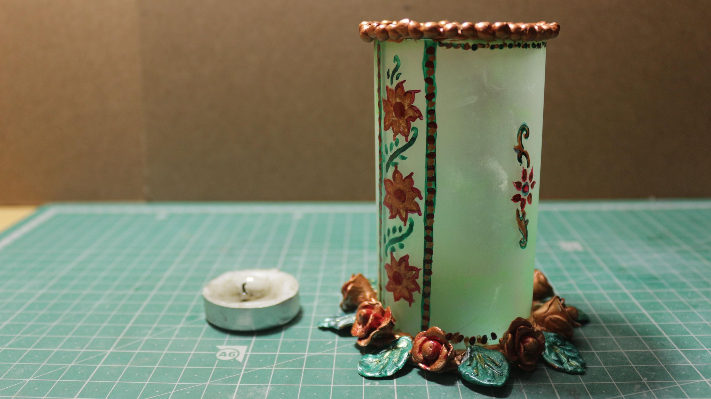 Easy Decorative Glass Candle Shade 9 Steps Instructables