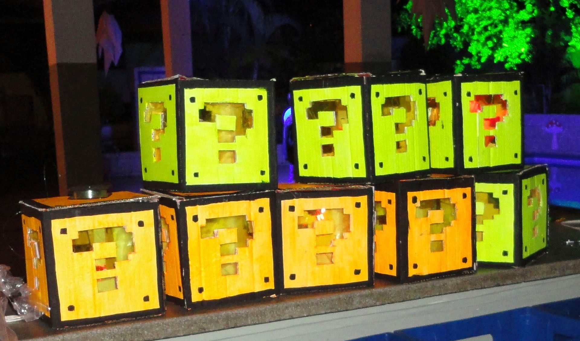 Super Mario Mystery Block Lamp in Cardboard!!!