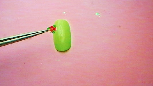 Put Glue on Fimo Cane Slice.