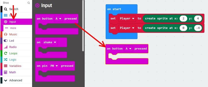 Programming Buttons: Moving Player