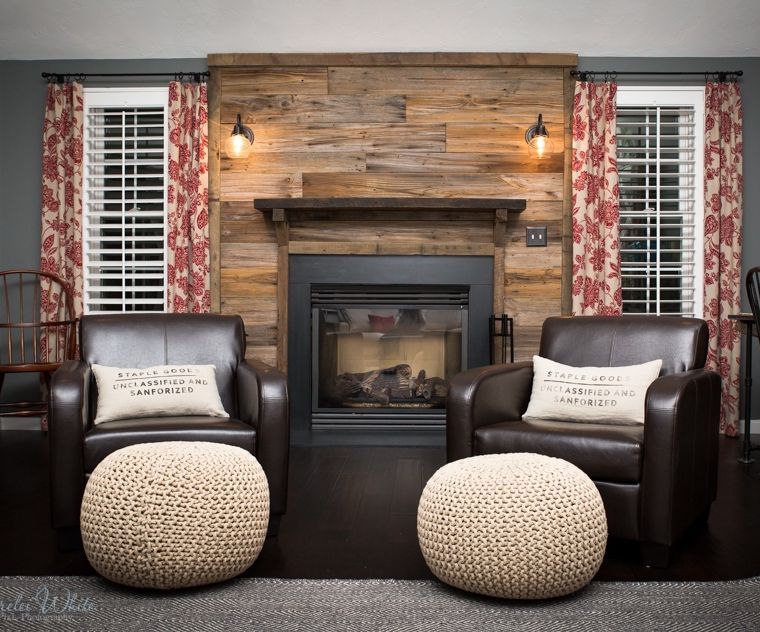 Barn Wood Fireplace Mantle