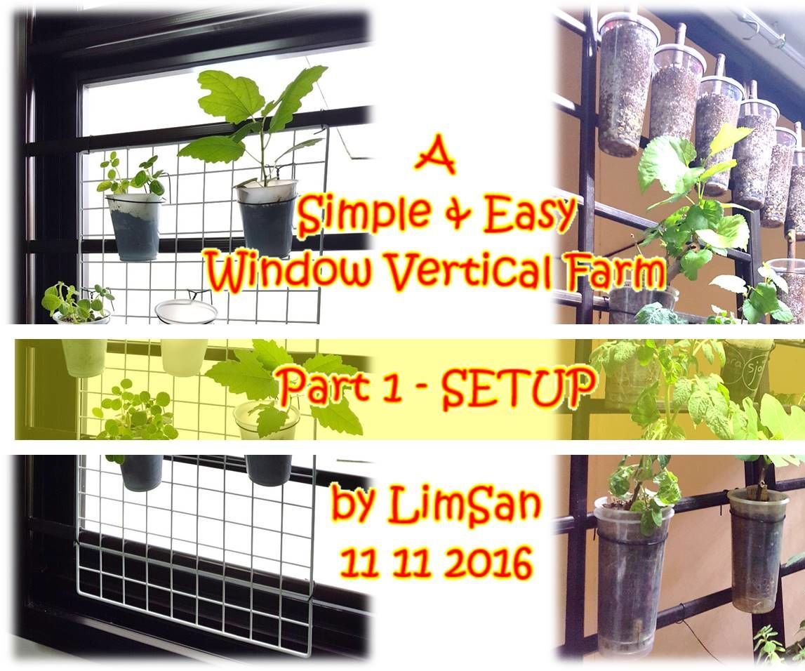 A Simple & Easy Window Vertical Farm - Part 1 SETUP