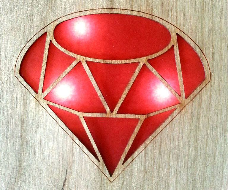 Light-up 40th (Ruby) Anniversary Card