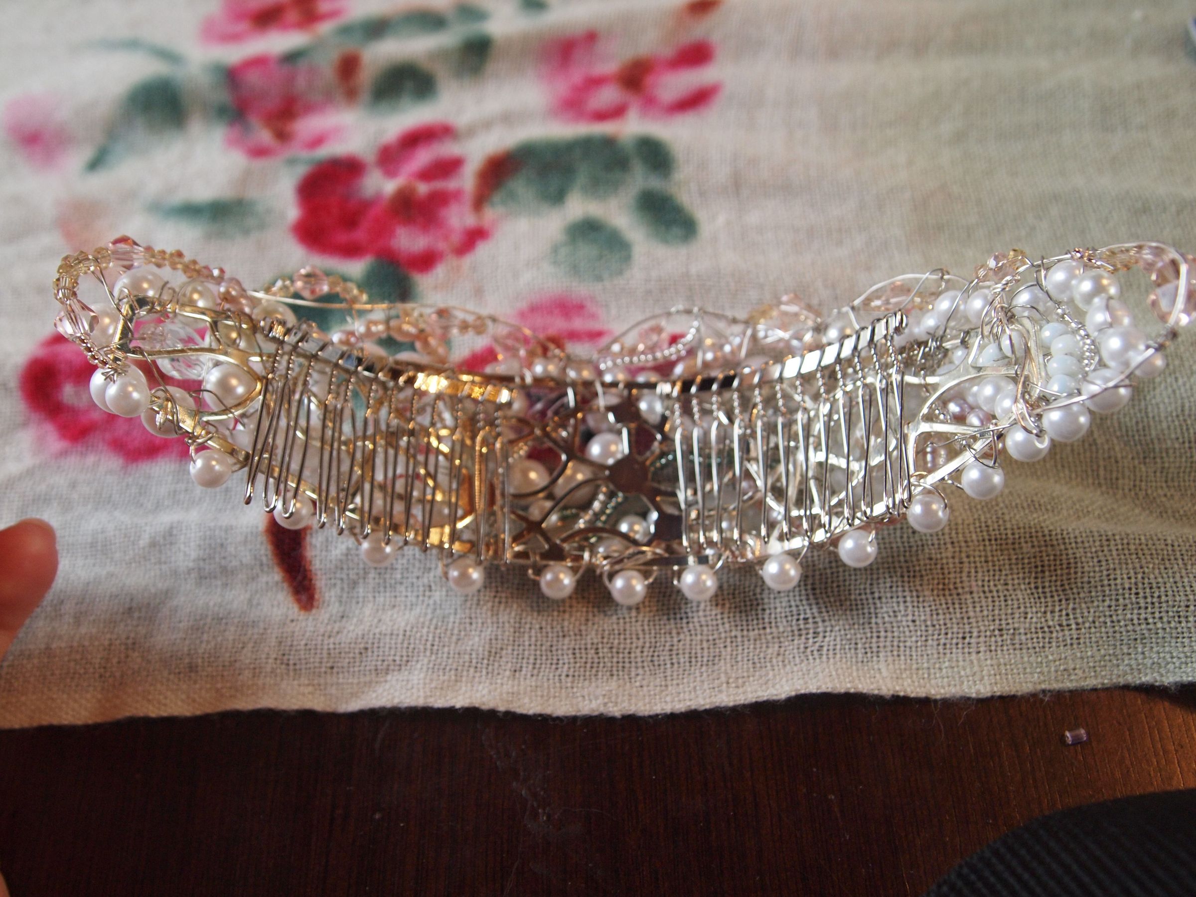 attaching veil to headpiece