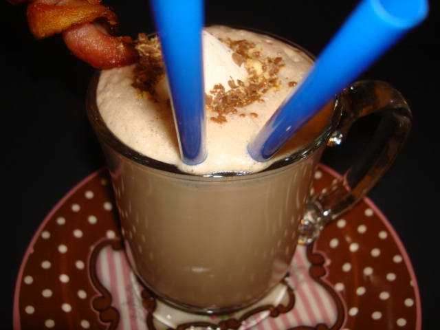 Extreme Bacon Infused Caramel Hot Chocolate