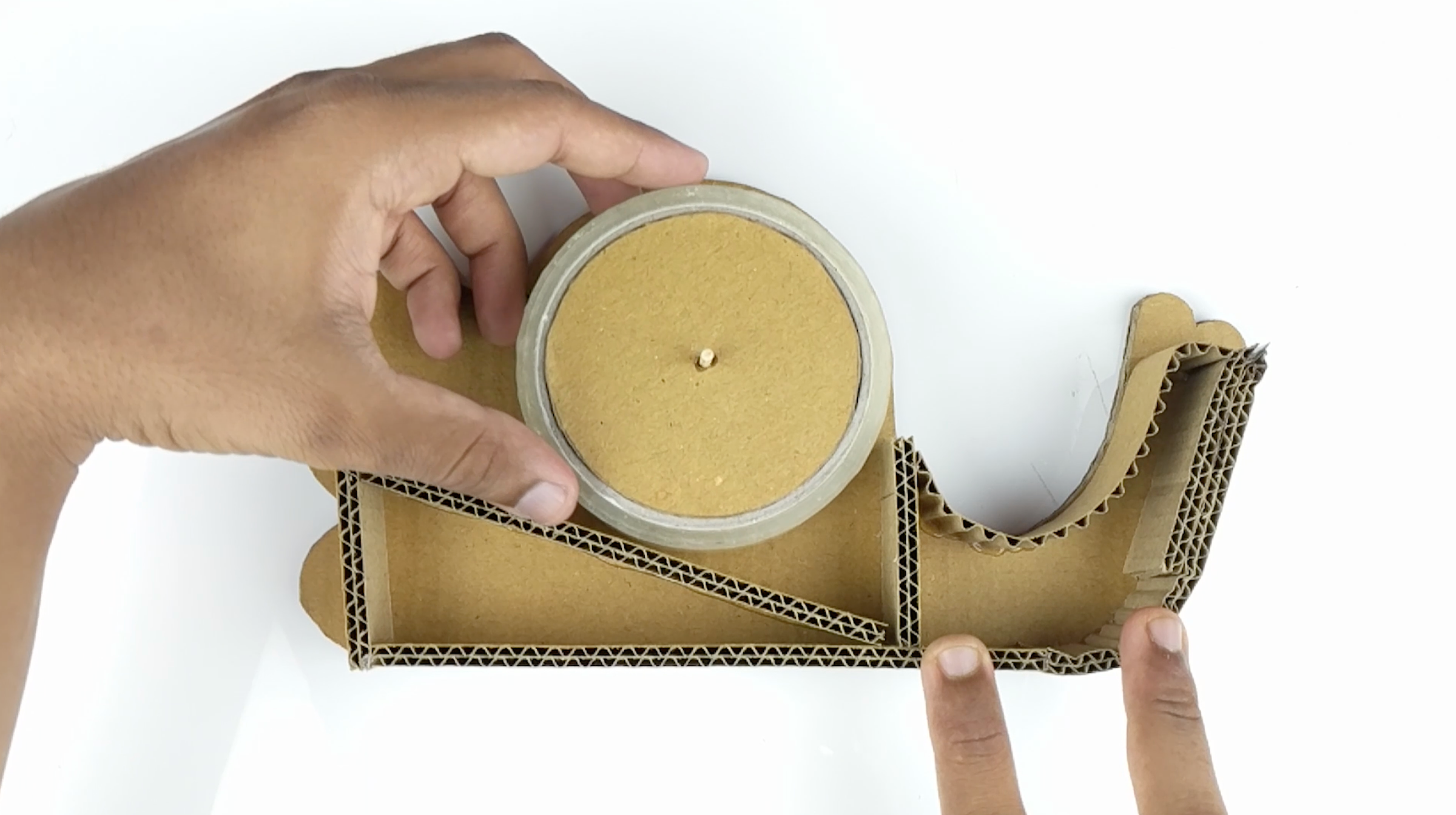 How to Make TAPE Cutter Dispenser From Cardboard DIY at HOME Version 2.